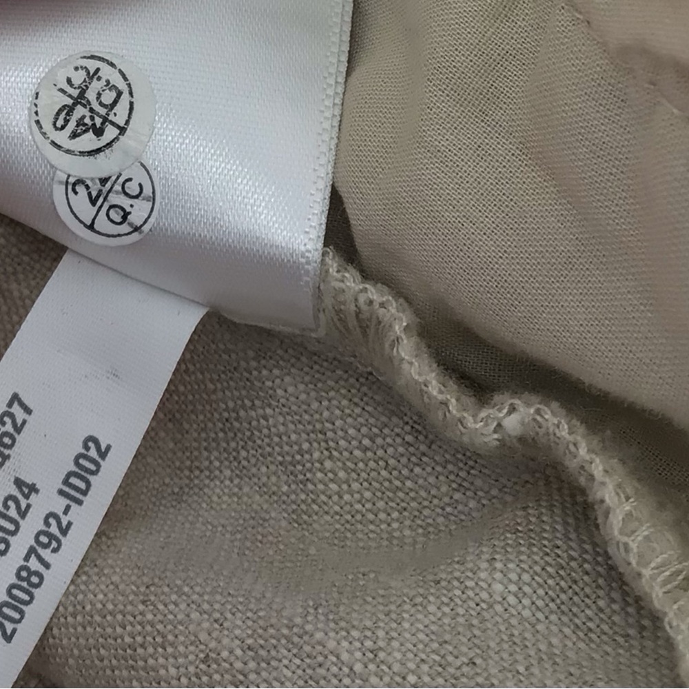 Madewell V-neck Palma Mini Dress in 100% Linen Natural Undyed nq627 Size XXS - Picture 8 of 13